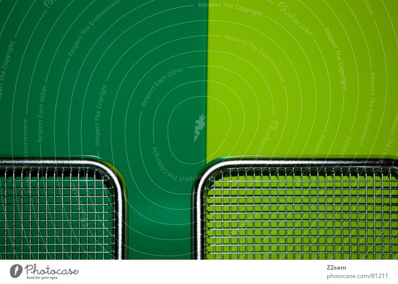 underground seats IV Dark green Green Bright green Side by side Grating Abstract Graphic Simple Modern Seating Silver Metal Net Reduce