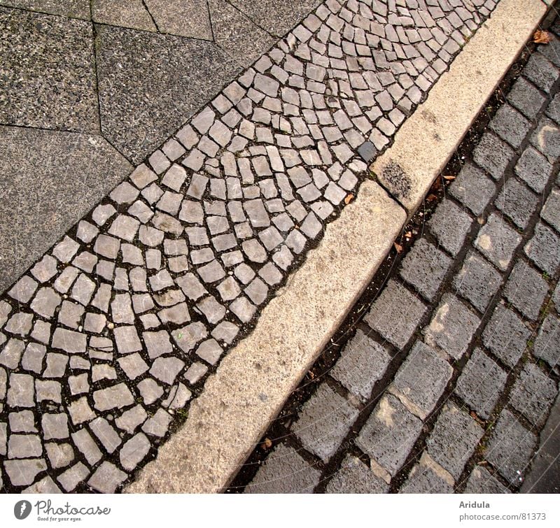 stone_01 Sidewalk Curbside Pattern Gray Black Going Town Pavement Alley To go for a walk Approach road Mosaic Traffic infrastructure Stone Minerals Cobblestones