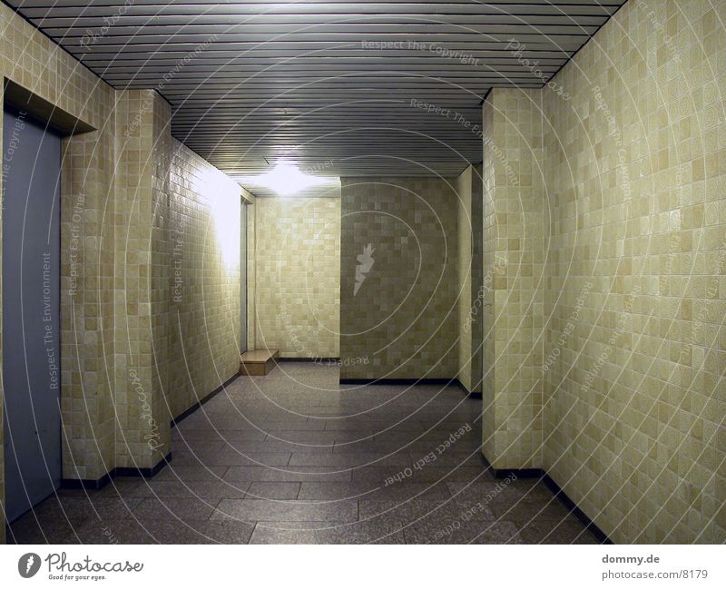 there is no horse auf´n corridor Hallway Swimming pool Long exposure Tile