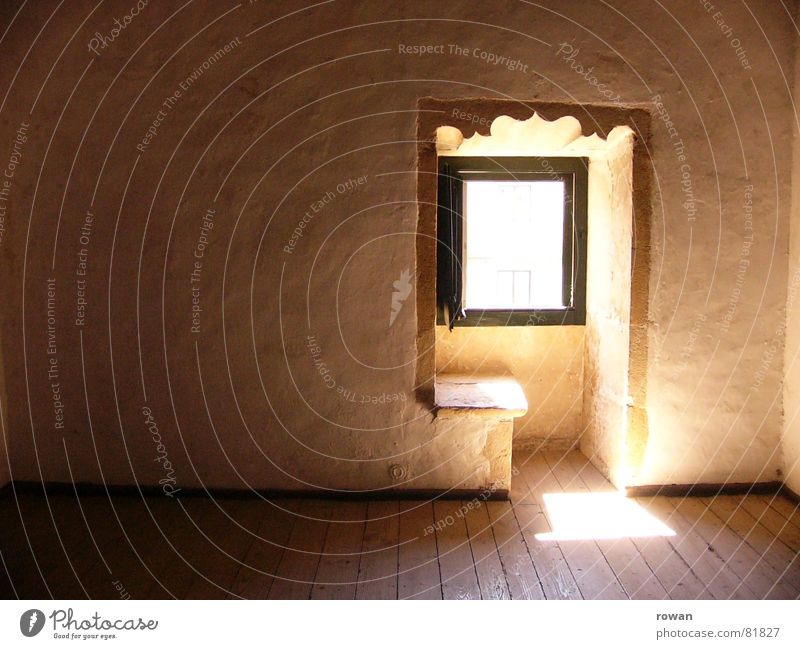 silentium Opening Dim Ornate Border Monk`s cell Calm Loneliness Window Light Hope Sunlight Mysterious Wood Ancient Wooden floor Interior shot Small room Room