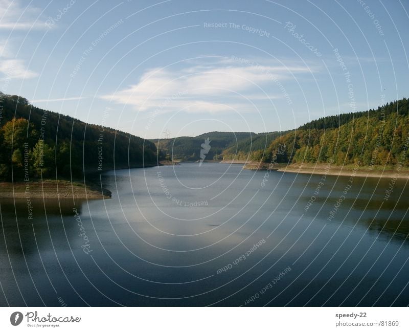 Oleft dam Lake Eifel Clouds Lakeside Reservoir Landscape Sky Nature Water