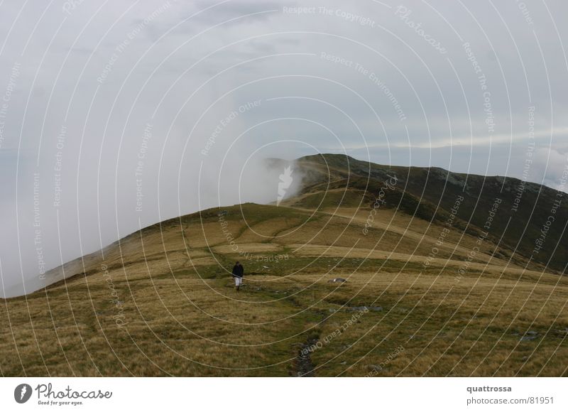 Monte bregagno Lake Como Fog Clouds Hiking Autumn Vacation & Travel Italy Early fall Gust of wind Mountain range Joyride Thundery shower Rain Mountain meadow