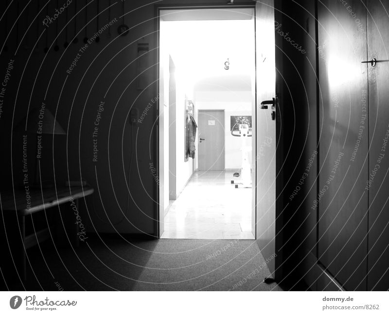Go into the light! Long exposure Room Hallway Light Black Black & white photo wise