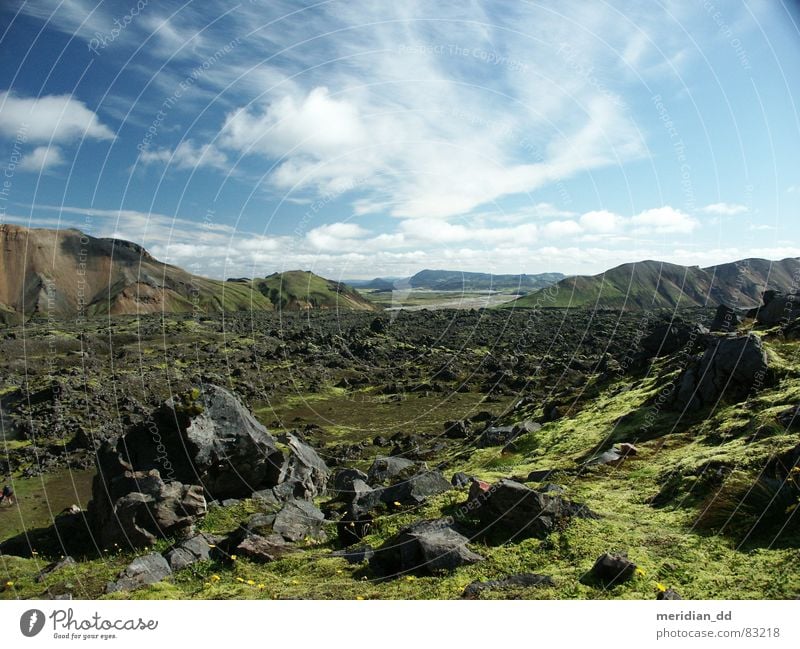 Iceland Stone Clouds Europe Panorama (View) Mountain obsidian Volcano Landscape Nature Vacation & Travel Contrast Large