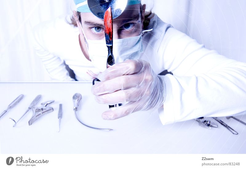 doctor "kuddl"- scalpel Doctor Hospital Surgeon Scalpel Health care Mask Mirror Gloves Operation Cut Tool sterile clean protective hood stetoscope Blood