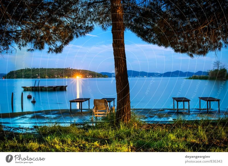 Morning on the shore of a mountain lake Beautiful Vacation & Travel Tourism Summer Sun Mountain Environment Nature Landscape Sky Clouds Tree Park Forest Rock