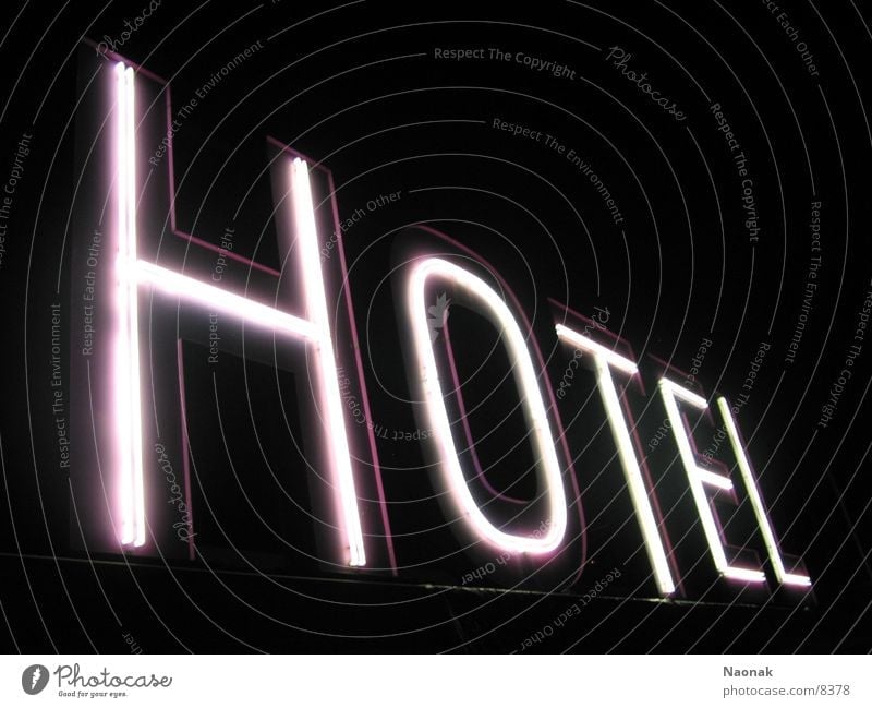 HOTEL Hotel Neon sign Night Pink Neon light