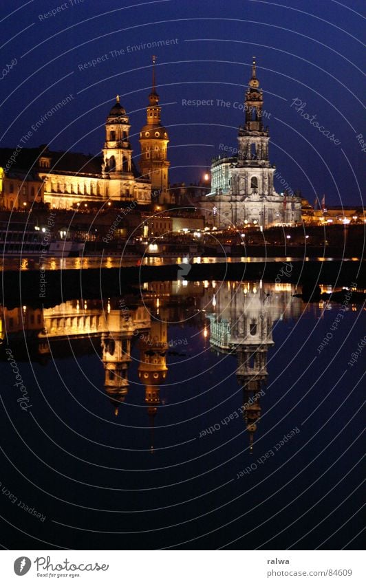 Dresden by Night Hofkirche Freehand Summer Light Elbe Water Architecture
