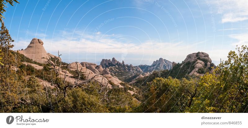 Montserrat mountains, Panorama Vacation & Travel Tourism Summer Mountain Nature Landscape Sky Rock Places Building Architecture Monument Aircraft Stone Blue