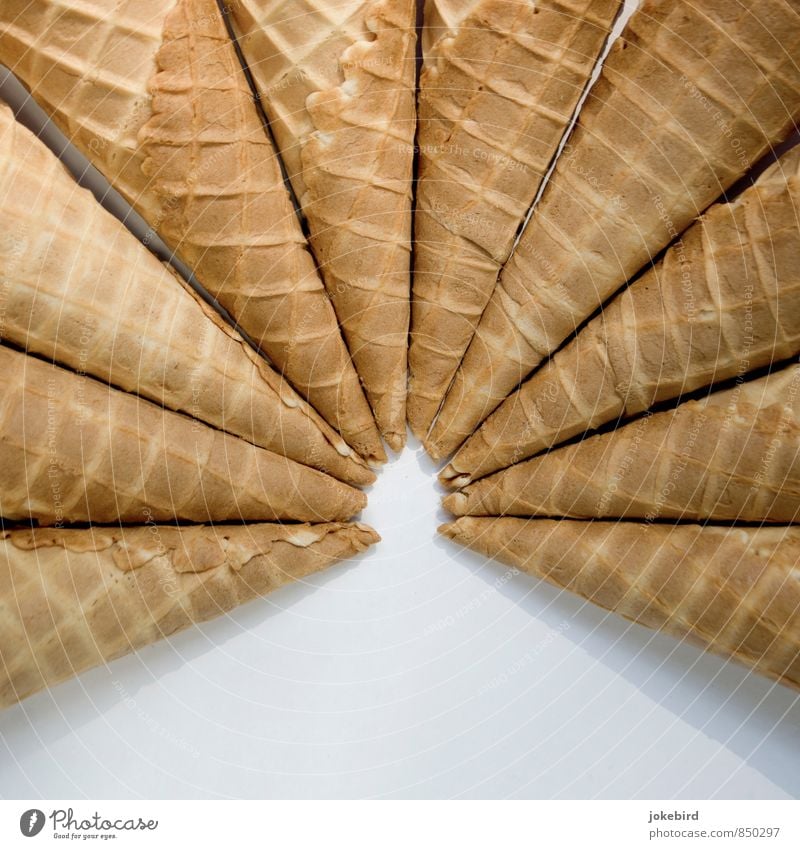 wafer ballet Dough Baked goods Dessert Waffle Ice-cream cone Point To enjoy Symmetry Radial Center point Colour photo Interior shot Deserted Copy Space bottom