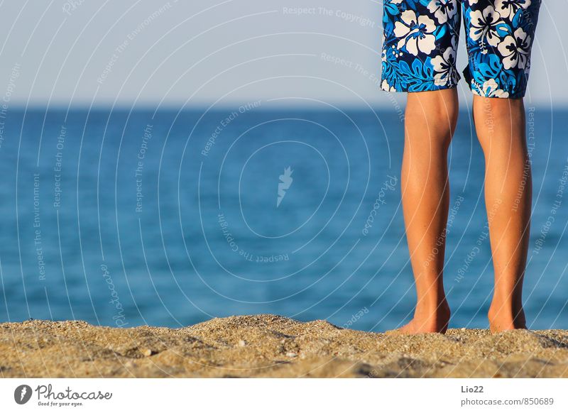 Boys legs at the beach Body Vacation & Travel Summer Beach Ocean Child Human being Boy (child) Legs Feet 1 8 - 13 years Infancy Nature Landscape Sand Horizon