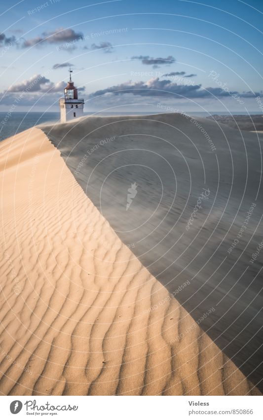 Cross the line Vacation & Travel Tourism Expedition Summer Sun Beach Ocean Island Waves Nature Landscape Elements Sand Wind Gale Coast North Sea Lighthouse