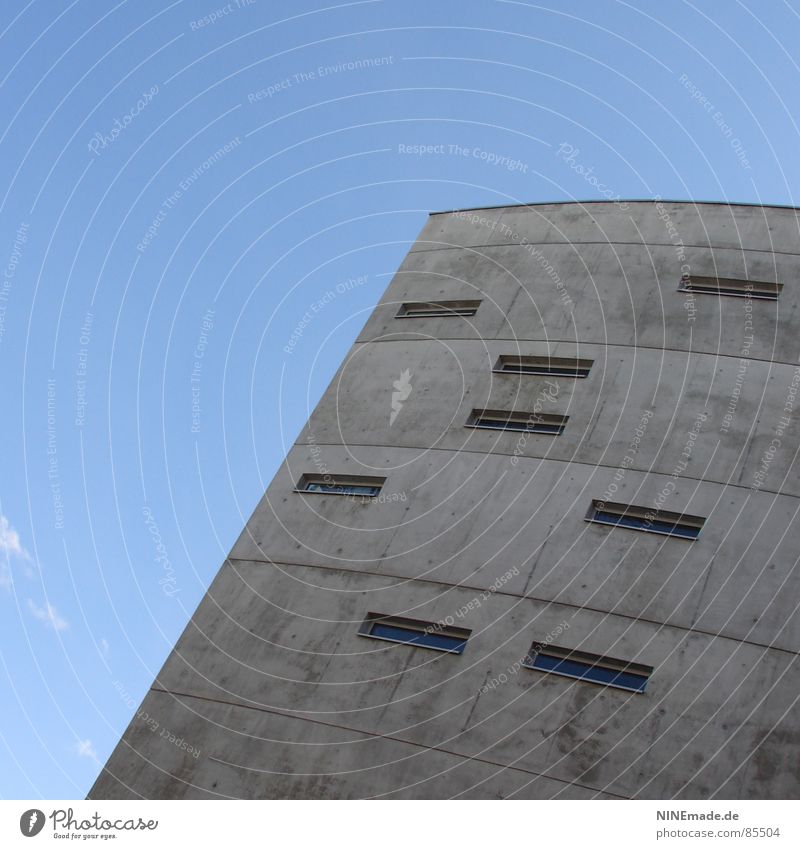 Mailbox I Concrete block Gray Rectangle House (Residential Structure) Karlsruhe Cold 8 Window Sharp-edged Ice Quarter Cruel Office building Industry Germany