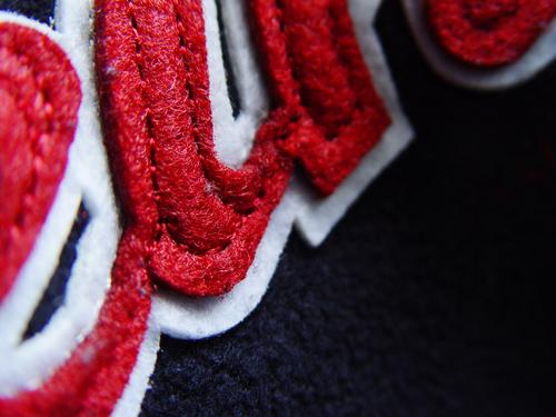 when... Red Black Cloth Stitching Sewing Felt Macro (Extreme close-up) Close-up embroidery (who believes...) etc etc