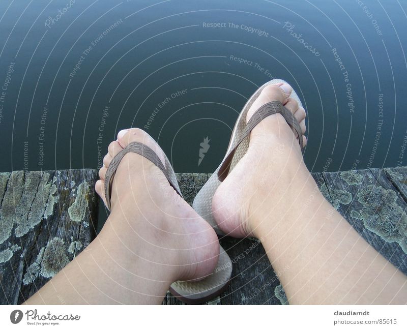 barefoot Lake Toes Wet Refrigeration Summer Refreshment Expectation Beach shoes Corner Cold Break Flip-flops Midday Relaxation Summer vacation time Serene