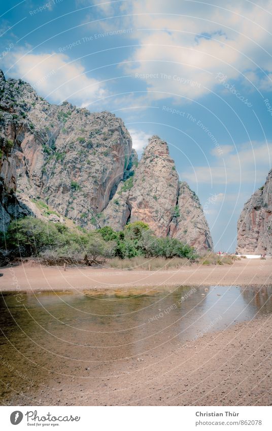 Gorge leading to the sea / Torrent de Pareis Swimming & Bathing Vacation & Travel Tourism Trip Adventure Far-off places Sightseeing Summer Summer vacation Beach