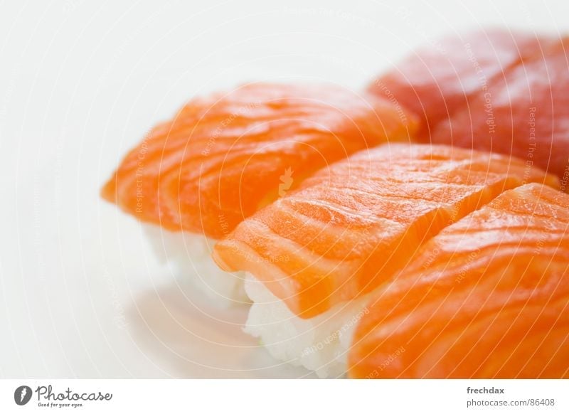 impudently Sushi Delicious Raw Cut Red Fresh Nutrition Macro (Extreme close-up) Close-up Exotic Structures and shapes Protein Fish Delicacy Food photograph