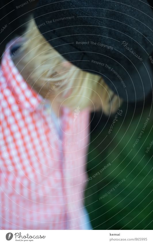 michel from l. Human being Masculine Boy (child) Head Hair and hairstyles 1 3 - 8 years Child Infancy Shirt Checkered Cap Blonde Long-haired Cute Looking away