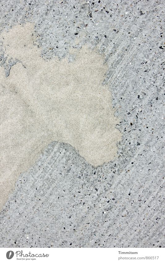 A message. Sand Denmark Mole Concrete Line Esthetic Simple Gray Emotions Structures and shapes Sanddrift Colour photo Exterior shot Deserted Copy Space bottom