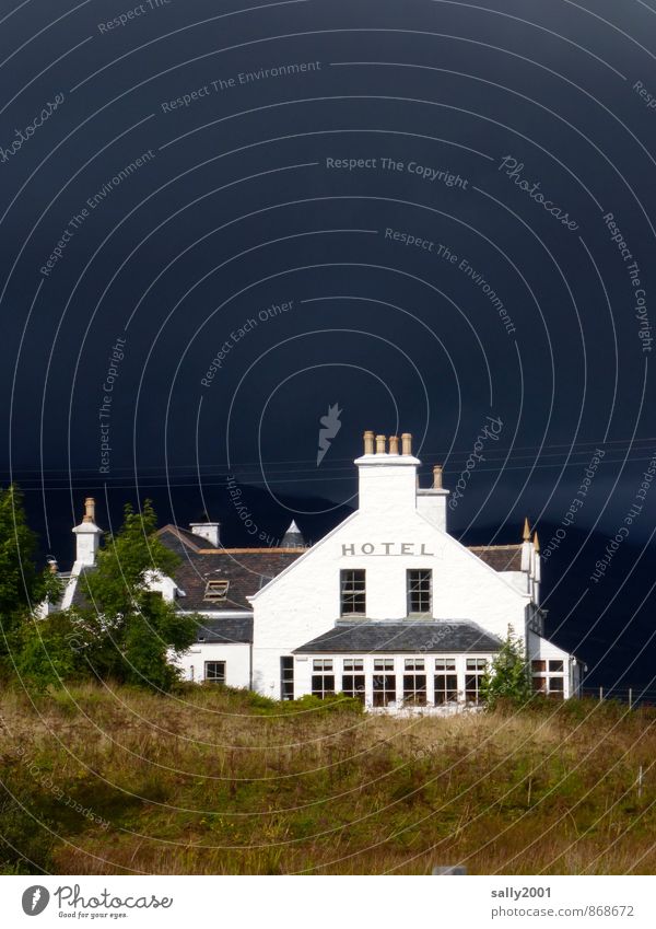 change in the weather Storm clouds Summer Climate change Weather Beautiful weather Bad weather Thunder and lightning Meadow Scotland Deserted