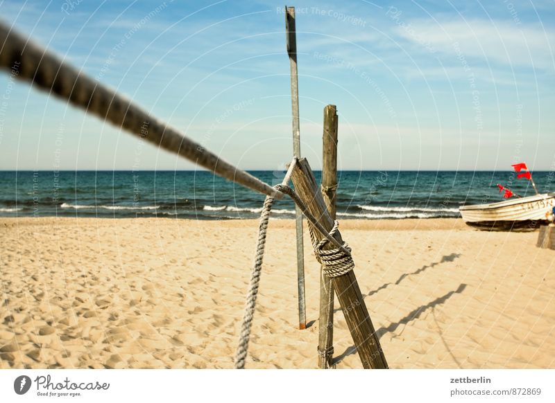 fishing Relaxation Vacation & Travel Horizon Coast Mecklenburg-Western Pomerania Ocean Baltic Sea Beach Deserted Far-off places Longing Sand Sandy beach