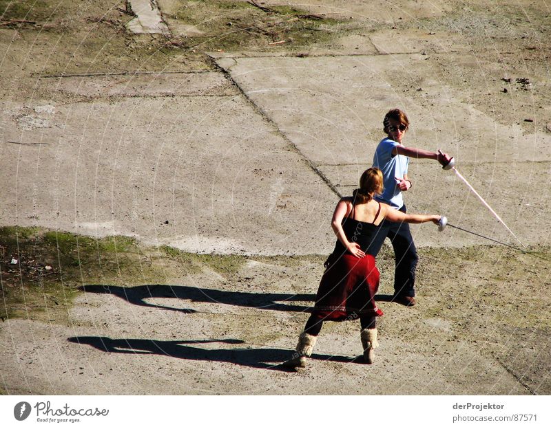 women sword  fighting