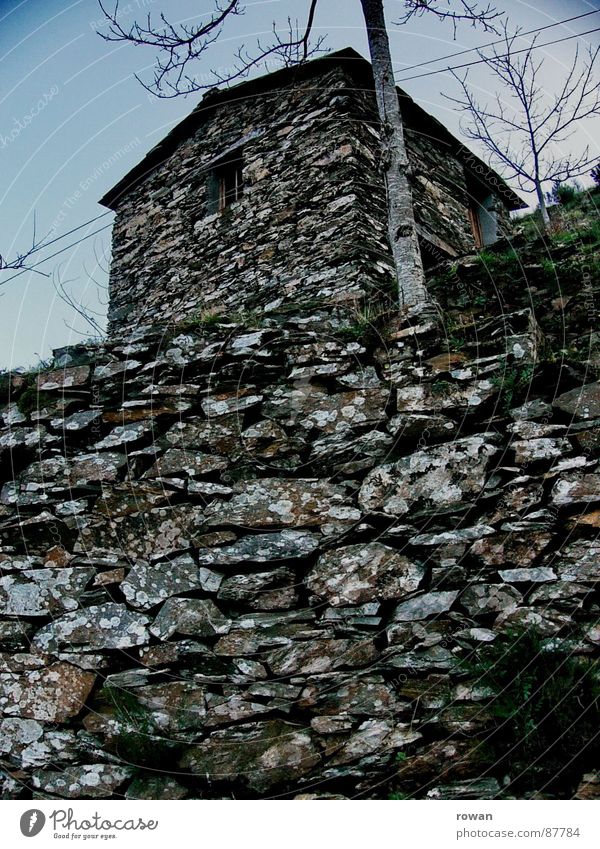 stone hut Massive Stone Heavy Fieldstone house Incline Window Mystic Past Loneliness Characteristic Time travel Mysterious Calm Force Concerning To be silent
