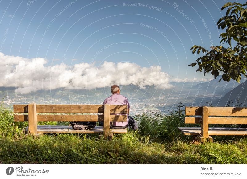 rest Calm Vacation & Travel Tourism Trip Human being Male senior Man 1 60 years and older Senior citizen Nature Landscape Sky Clouds Horizon Summer