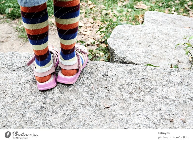 longstocking Striped socks Stockings Pink Sock Child Legs Feet hosiery