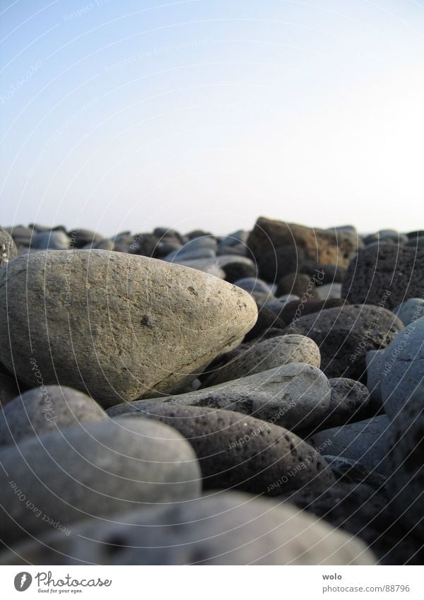 stone Beach Tenerife Vacation & Travel Gray Pebble Coast Stone Minerals Sky Blue