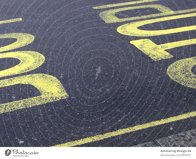 dont stop* Asphalt Pedestrian Stop Precuation Concrete Yellow Transport Black Stripe Diagonal Background picture Painted Graphic Style London Trashy Sidewalk