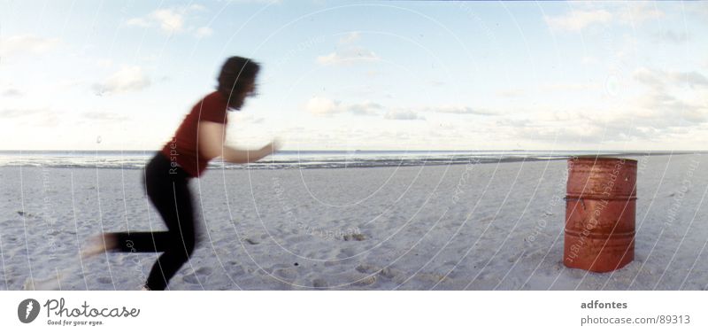 Schillig 3/ North Sea Panorama (View) Beach Keg Ocean Joy Coast Dance analog panorama camera Movement Large Panorama (Format)