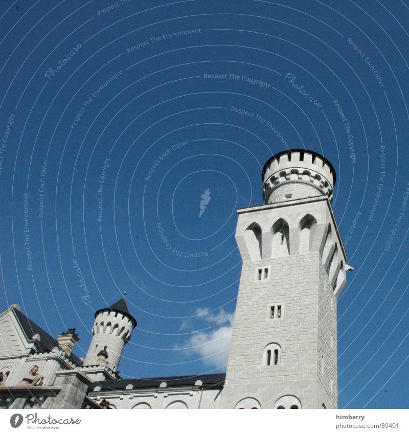 eternal mystery II Neuschwanstein Palace Retreat Watch tower Landmark Monument Historic Germany Castle king prince Tower cryptic princess kingdom Royal