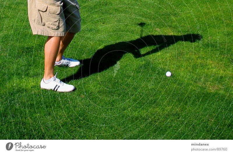 shadow swing Tee off Swing Golf ball Green Meadow Sports fairway