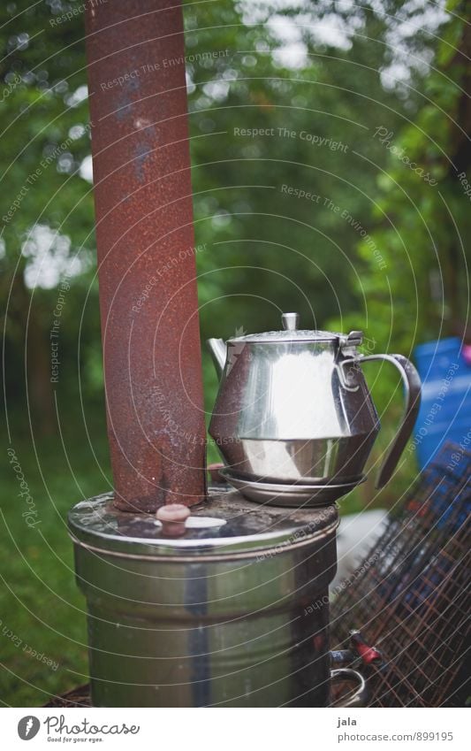kiln Coffee Tea Boiler Jug Environment Nature Plant Tree Grass Foliage plant Garden Heating by stove Stovepipe Simple Natural Cooking Colour photo Exterior shot