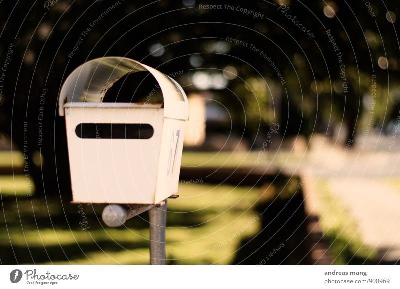 mail Mailbox Card Letter (Mail) Write Wait Expectation Communicate Empty Full Colour photo Exterior shot Blur Shallow depth of field
