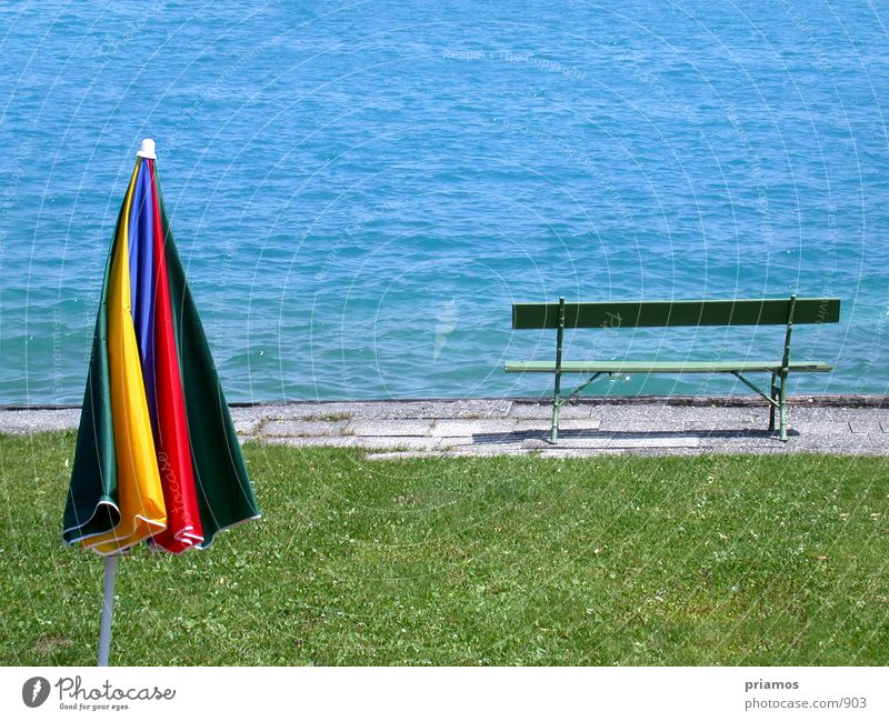 lake Lake Loneliness Summer Bench sunshade