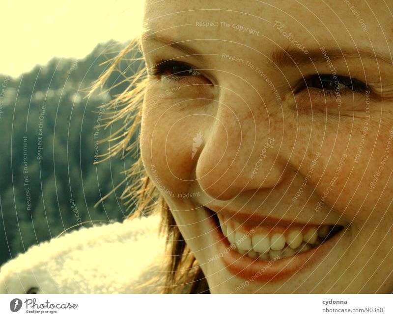 laughing Woman Moody Portrait photograph Happiness Whim Emotions Congenial Snapshot Light Action Human being Laughter Grinning Nature Vantage point Joy