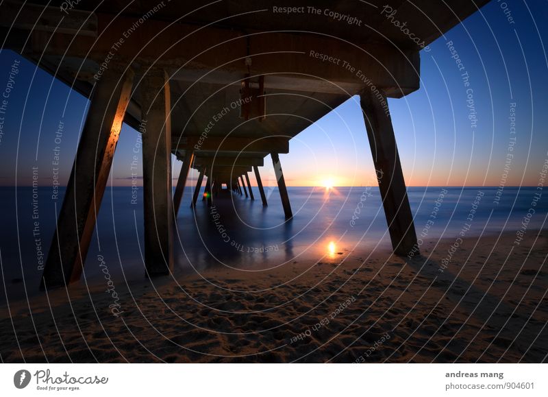 Blue sunset Australia Bridge Manmade structures Contentment Optimism Curiosity Interest Hope Beginning End Discover Relaxation Expectation Eternity Advancement