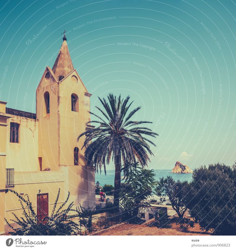 The church in the village Italy Sicily Historic Manmade structures Sightseeing Vacation & Travel Indigenous Idyll panarea Liparian islands Flair Architecture