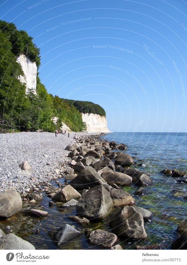 Baltic beach Cliff Beach Sassnitz Rügen Gravel Ocean Summer Vacation & Travel Coast Baltic Sea Chalk Rock