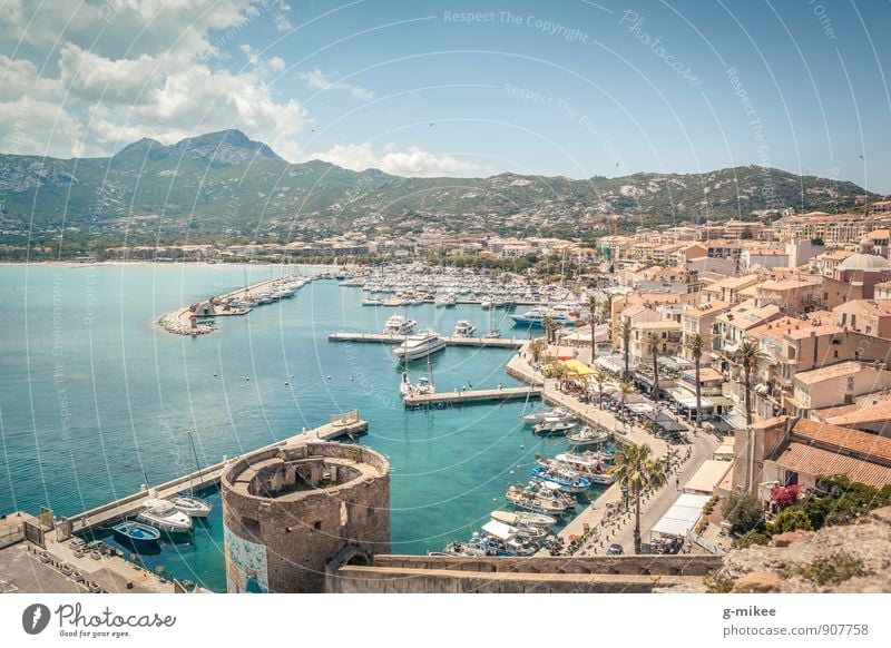 Calvi, Corsica Culture Landscape Earth Air Water Beautiful weather Coast Bay Ocean Island Fishing village Port City Old town Tourist Attraction Far-off places