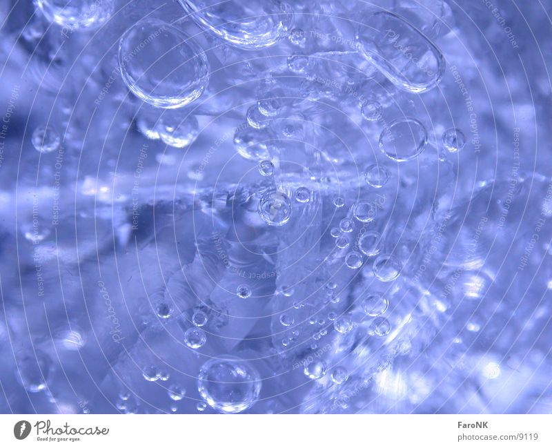 air bubbles Macro (Extreme close-up) Close-up Water Mineral water Blow Blue