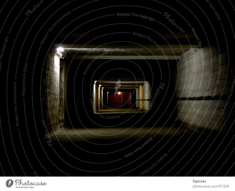 Tunnel vision 2 Light Dark Cellar Catacomb Hallway Concrete Industry Shadow Far-off places Corridor