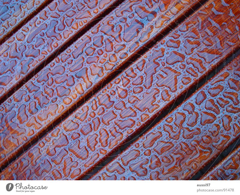 and after that the sun came... Wood Table Rain Pattern Water Drops of water Equal evenness