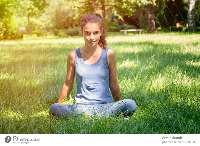 will Lifestyle Relaxation Meditation Yoga Human being Feminine Woman Adults Youth (Young adults) 1 13 - 18 years Child Nature Spring Summer Beautiful weather