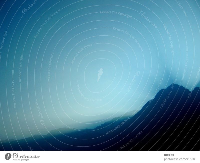 sky fly Sunbeam Horizon Dark Far-off places Wanderlust Peak Mountain Sky Blue Shadow Bright Valley