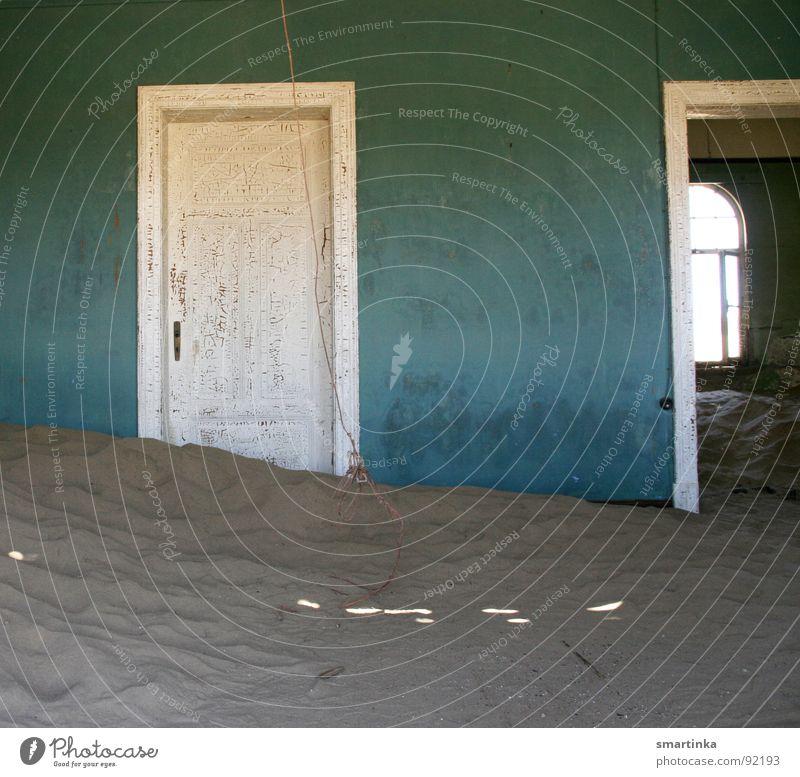 Desert Residence III Decline Ruin Ghost town Luderitz Namibia Derelict Sand Kolsmankuppe diamond fever diamond restricted area german abroad German settlement