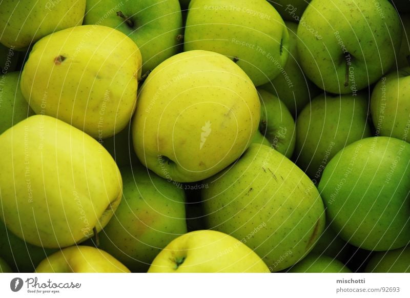 market apples Green Yellow Multiple Fruit Apple Markets Stalk Many