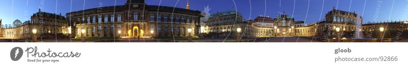 round the world Dresden Panorama (View) Zwinger Night Monstrous HDR Historic Art Arts and crafts  all around Wide very broad extra wide DRI Large